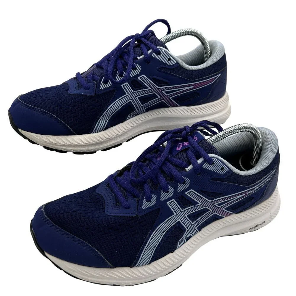 Asics Gel Contend 8 Womens 9W Running Shoes Athletic Dive Blue Soft Sky Sneaker